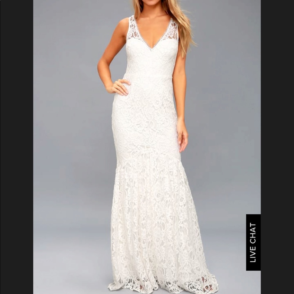 Lulus Elbridge white maxi dress